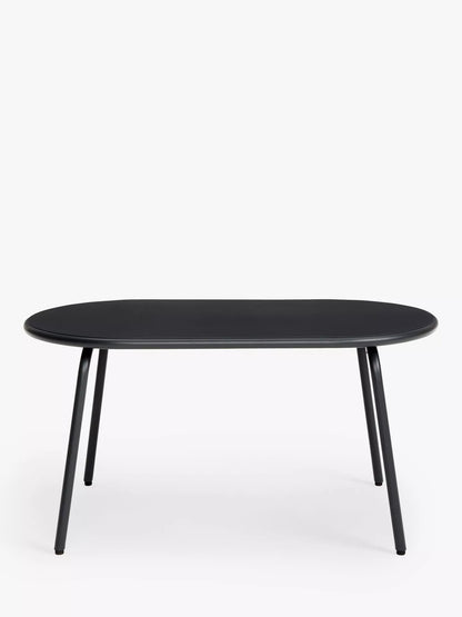 John Lewis Oval Metal Garden Coffee Table, 90cm, Steel