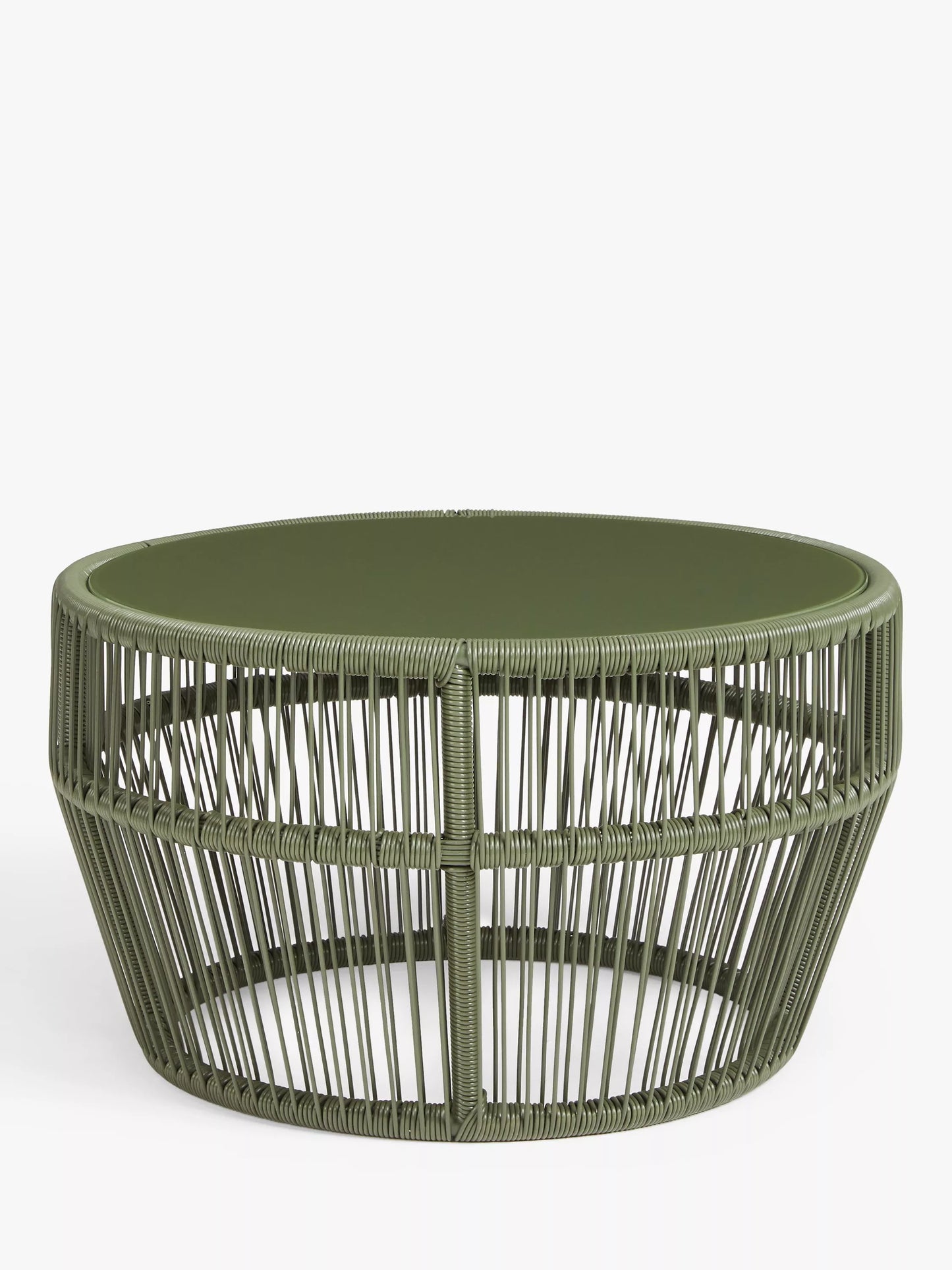 John Lewis Salsa Round Garden Coffee Table, 70cm, Avocado Green