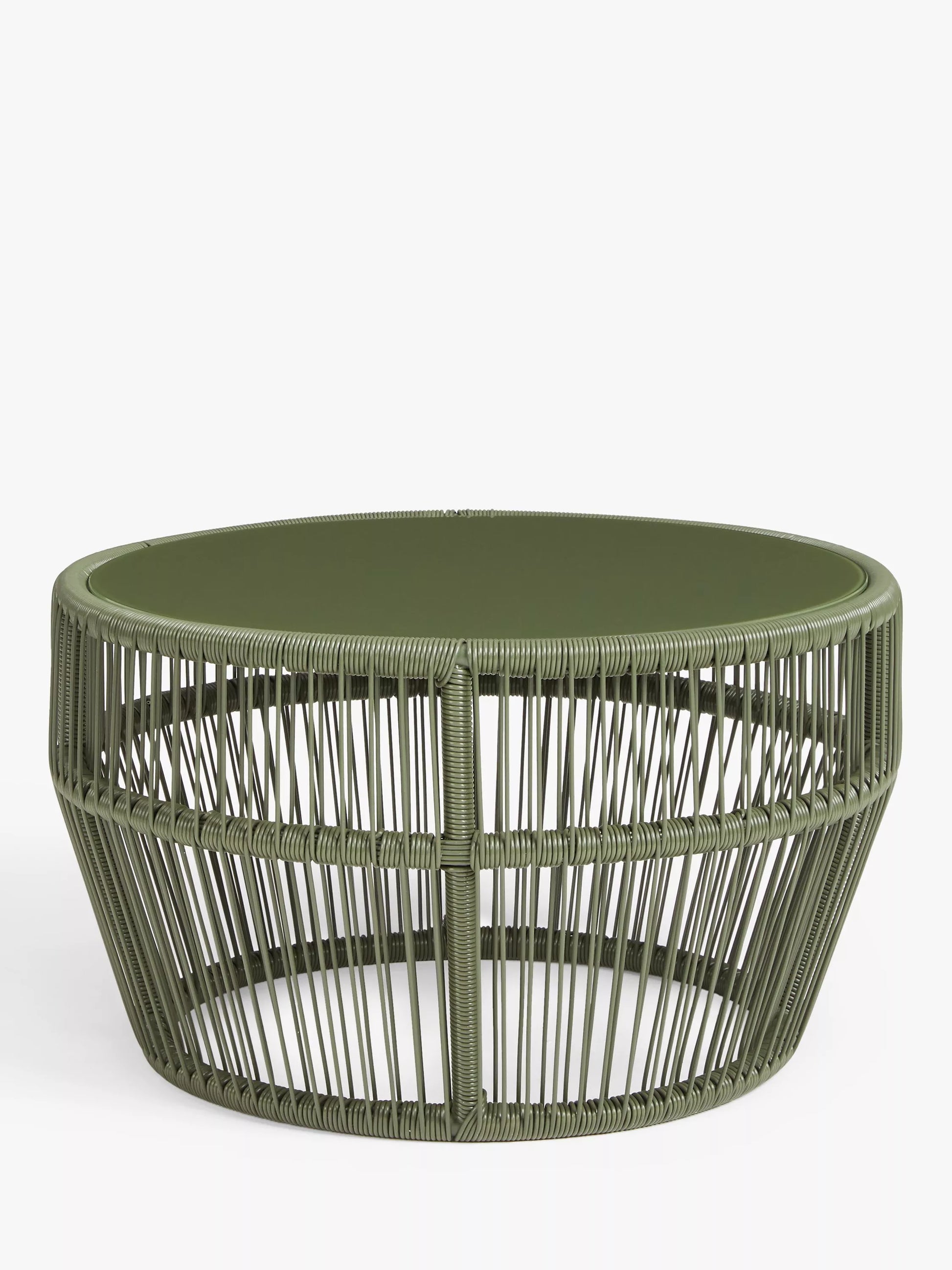 John Lewis Salsa Round Garden Coffee Table, 70cm, Avocado Green