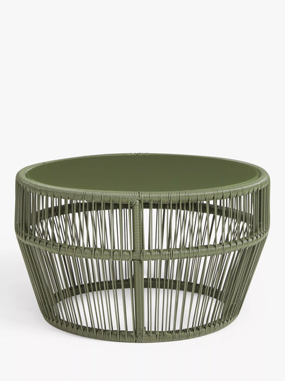 John Lewis Salsa Round Garden Coffee Table, 70cm, Avocado Green