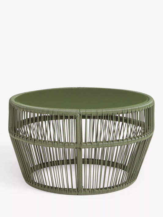 John Lewis Salsa Round Garden Coffee Table, 70cm, Avocado Green