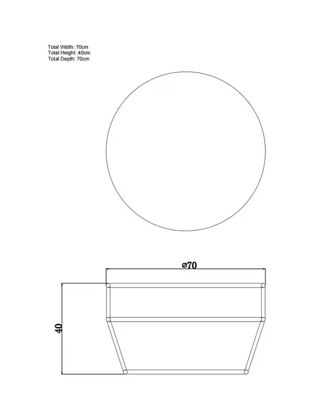 John Lewis Salsa Round Garden Coffee Table, 70cm, Avocado Green