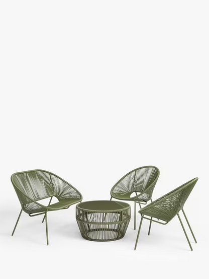 John Lewis Salsa Round Garden Coffee Table, 70cm, Avocado Green