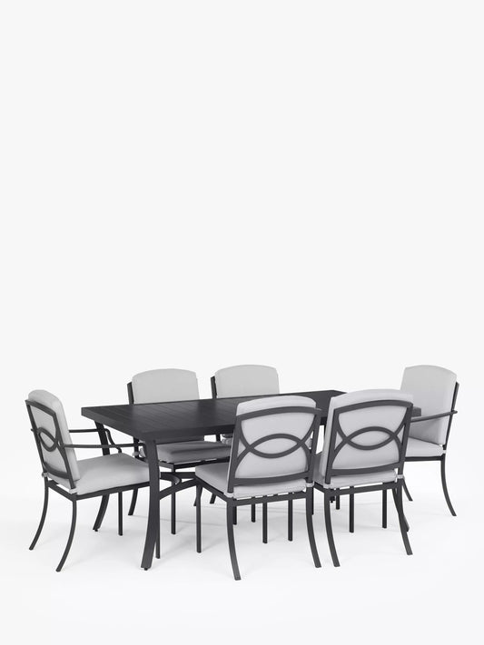Marlow 6 st dining set grey