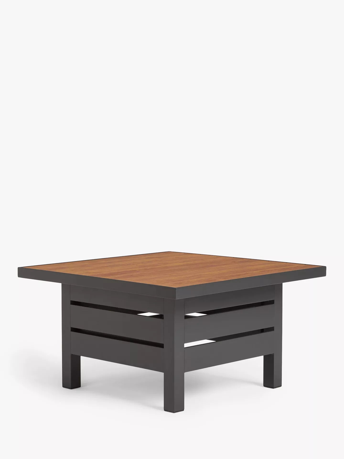 John Lewis Platform Height-Adjustable Square Garden Dining Table, 81cm