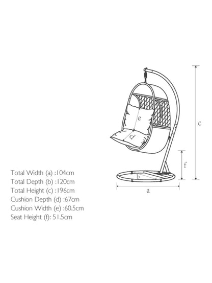 John Lewis Rye Garden Hanging Seat, Natural