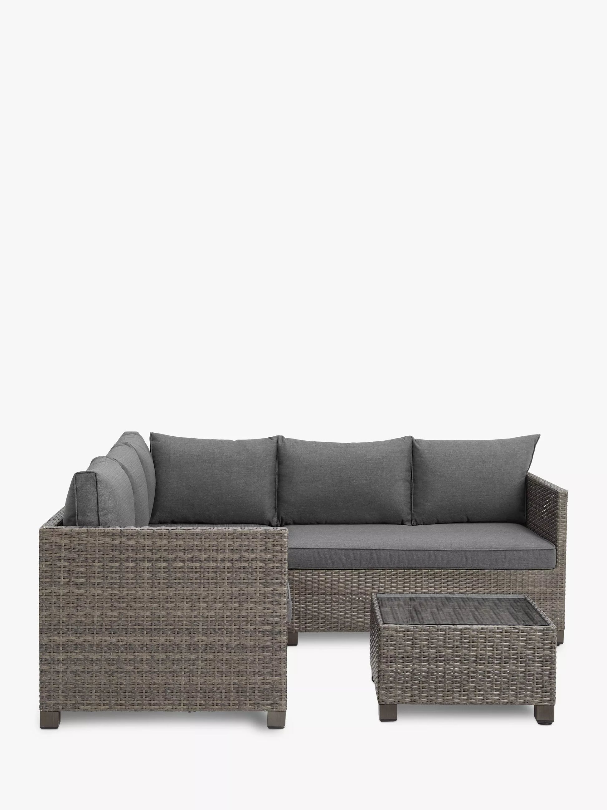 John Lewis Alora 4-Seater Garden Corner Lounging Set, Grey
