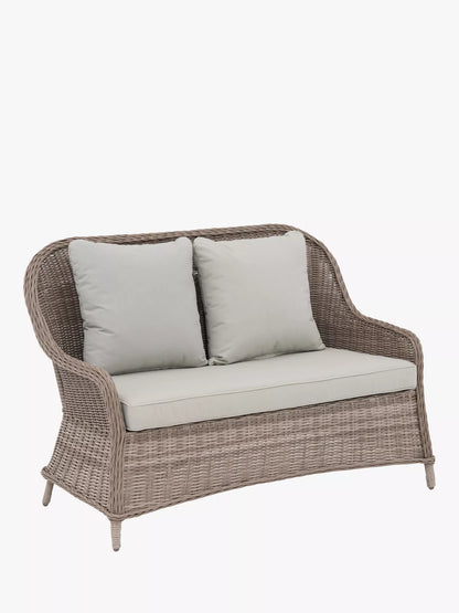 John Lewis Rye Woven 2-Seater Garden Sofa, Natural