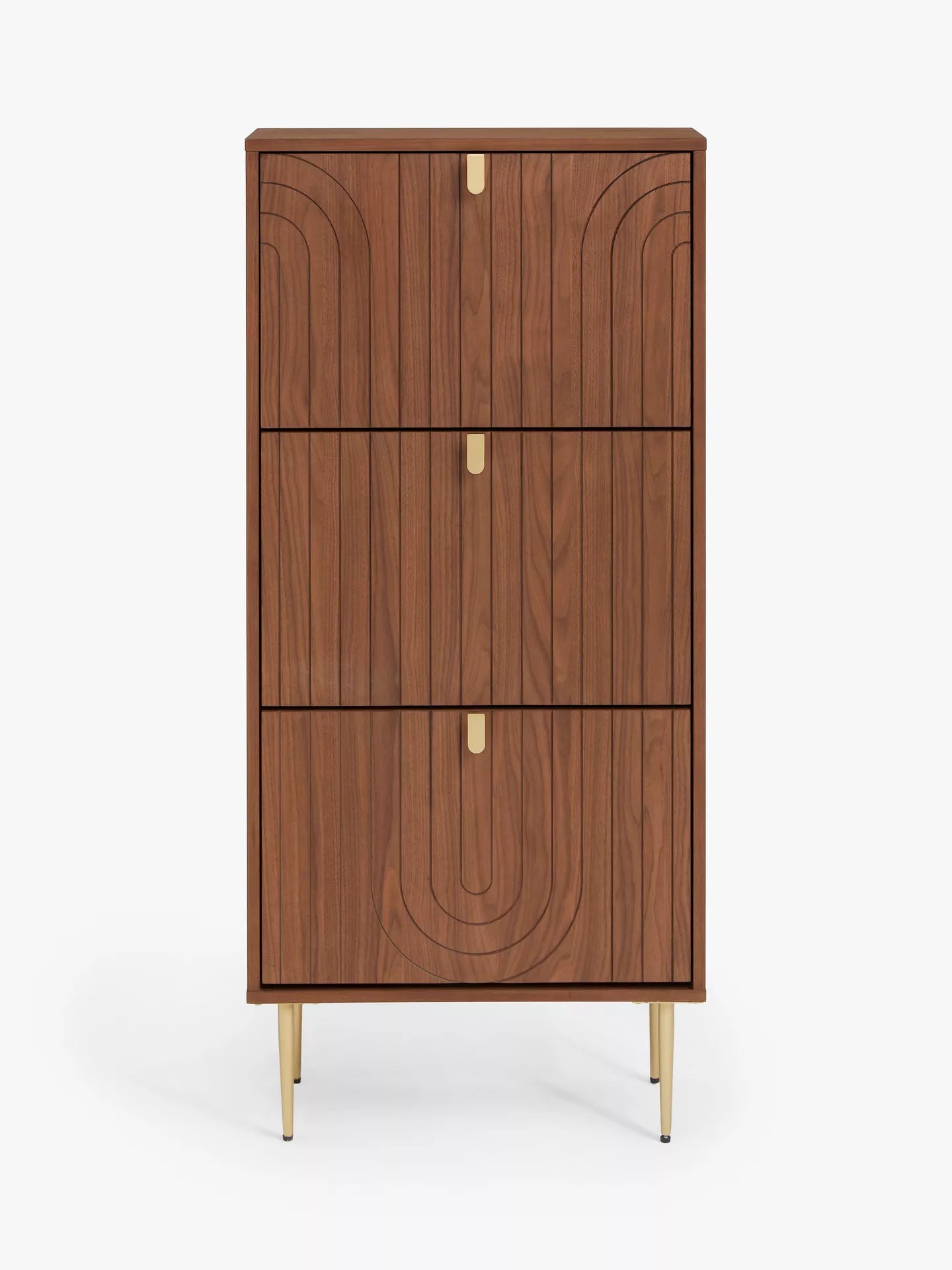 John Lewis Harvard Tall Shoe Storage Unit, Walnut