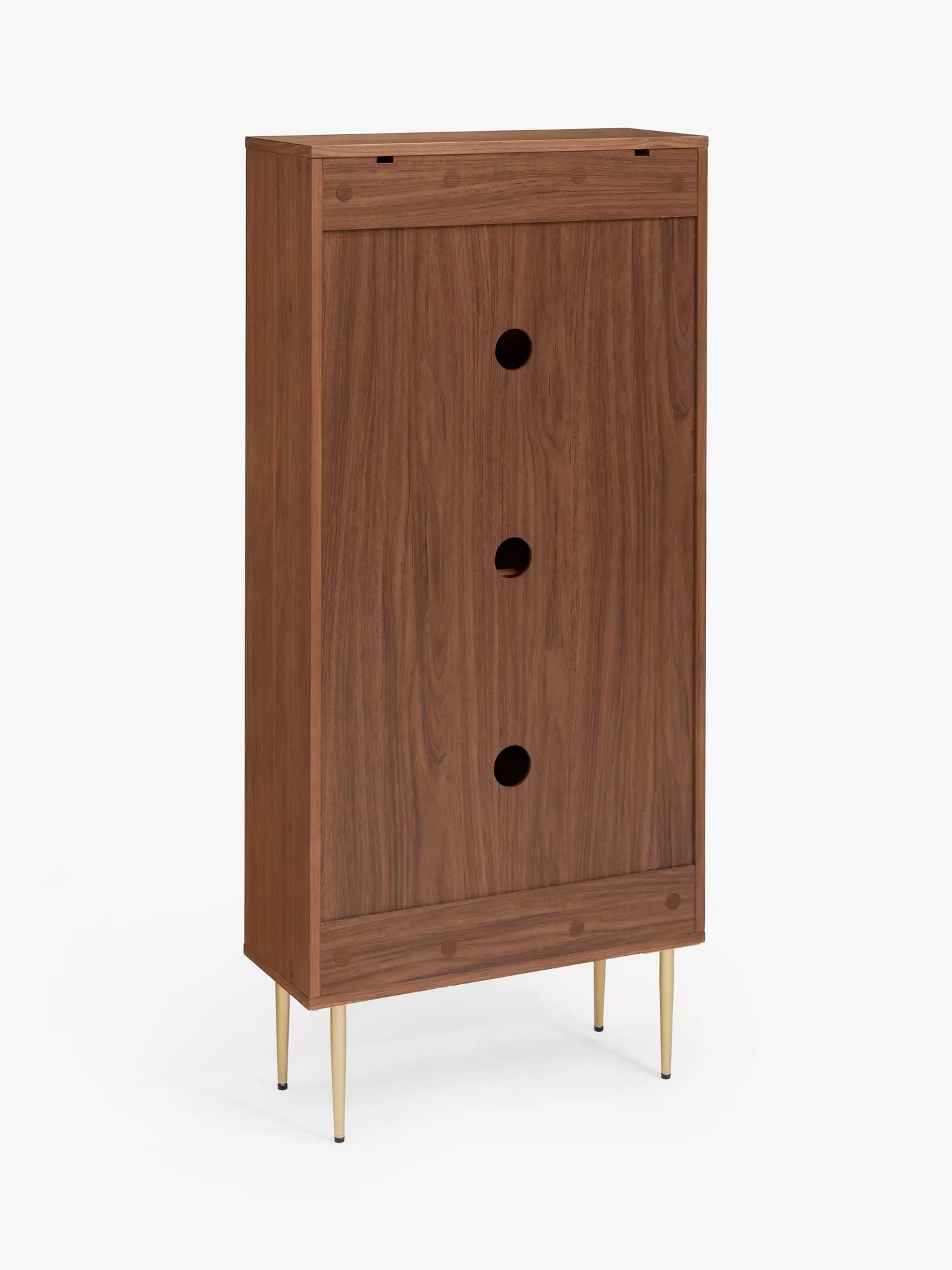 John Lewis Harvard Tall Shoe Storage Unit, Walnut