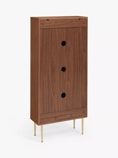 John Lewis Harvard Tall Shoe Storage Unit, Walnut
