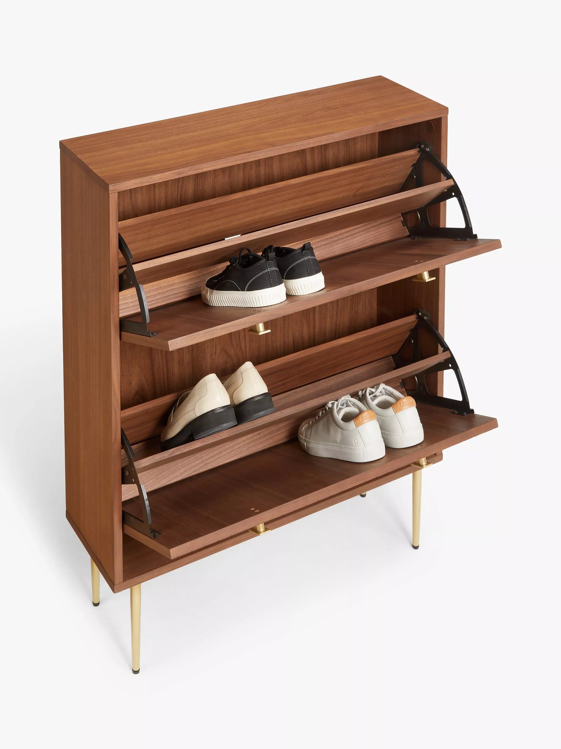 John Lewis Harvard Wide Shoe Storage Unit, Walnut