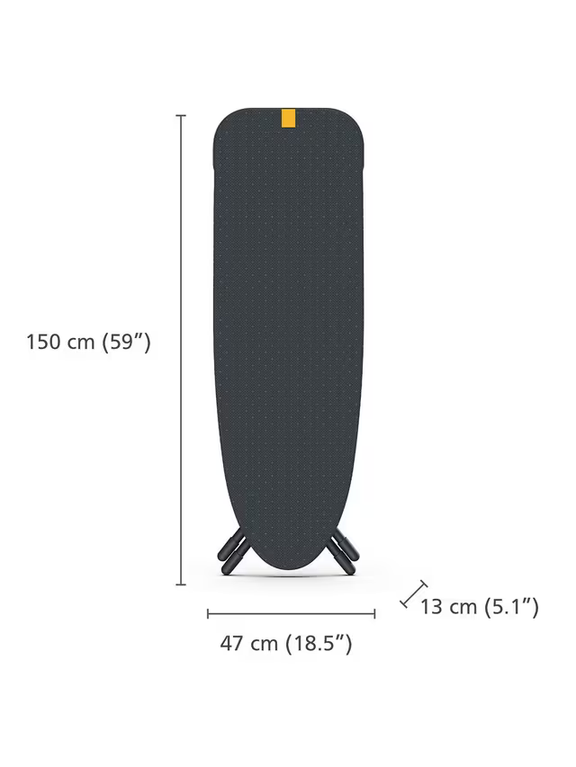 Joseph Joseph Glide Max Plus Ironing Board, Black/Blue, L135 x W45cm