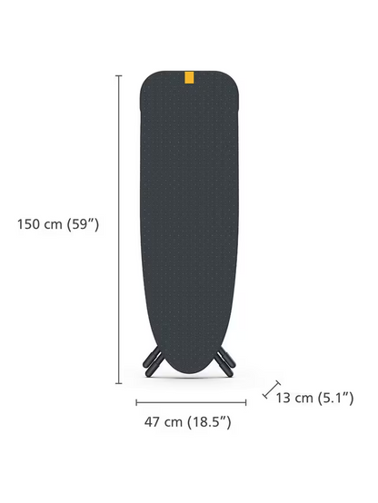 Joseph Joseph Glide Max Plus Ironing Board, Black/Blue, L135 x W45cm