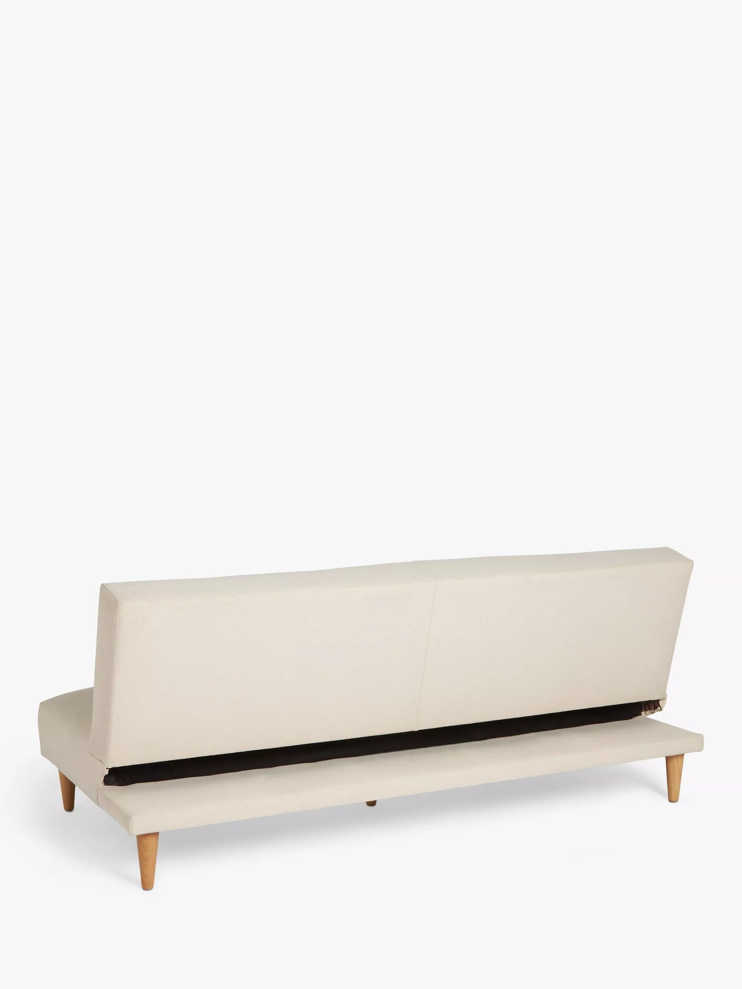 John Lewis Clapton Fixed Back Small Double Sofa Bed, Light Leg, Cambridge Natural