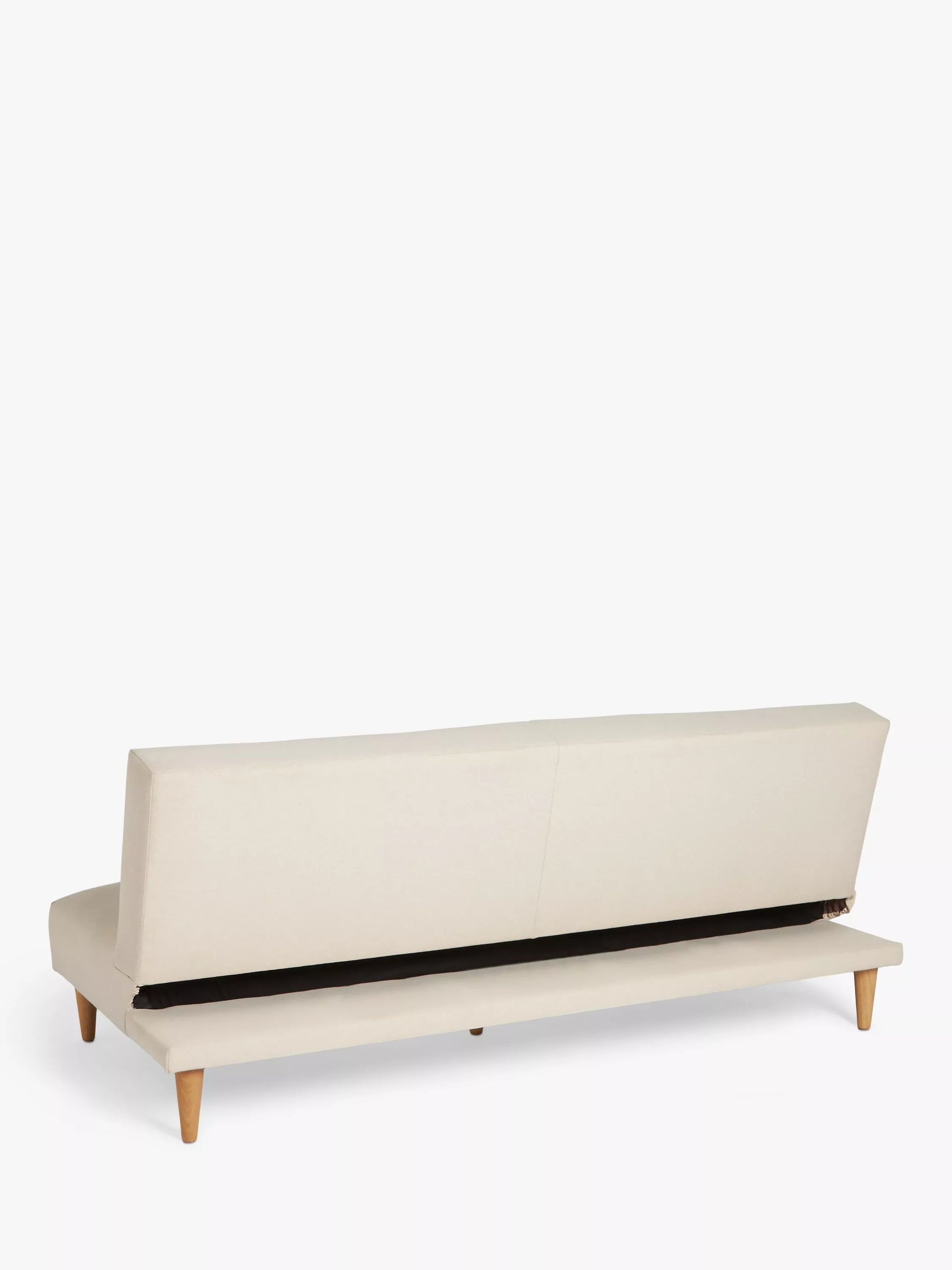 John Lewis Clapton Fixed Back Small Double Sofa Bed, Light Leg, Cambridge Natural