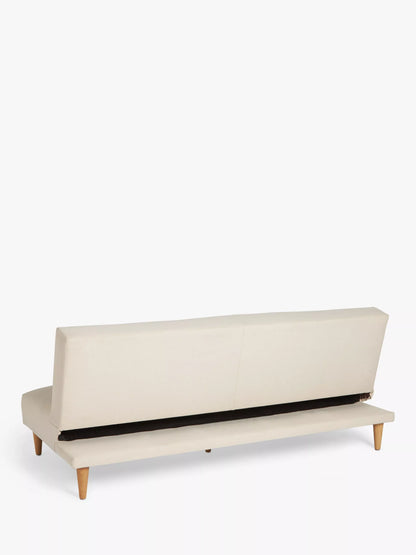 John Lewis Clapton Fixed Back Small Double Sofa Bed, Light Leg, Cambridge Natural