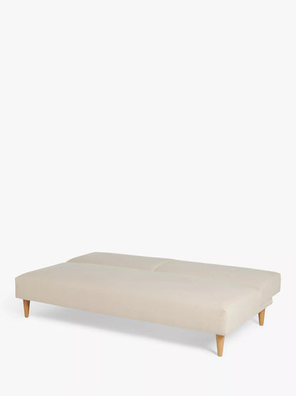 John Lewis Clapton Fixed Back Small Double Sofa Bed, Light Leg, Cambridge Natural