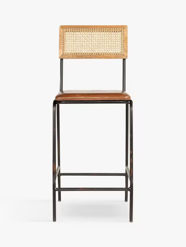 nkuku Iswa Counter Chair, Aged Tan