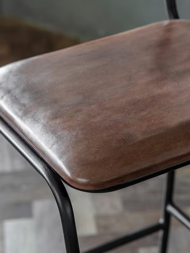 nkuku Iswa Counter Chair, Aged Tan