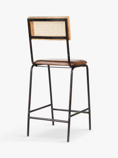 nkuku Iswa Counter Chair, Aged Tan