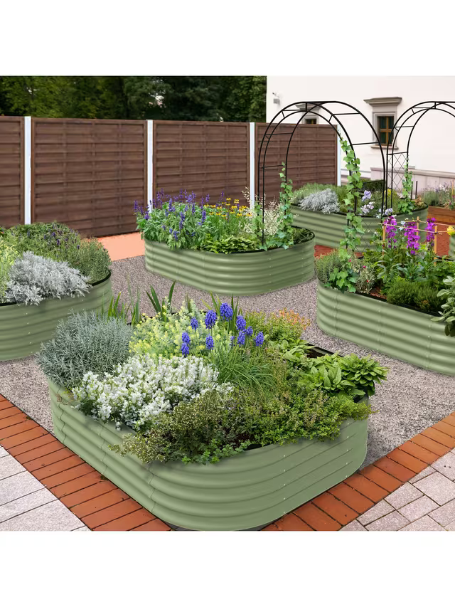 VegTrug VegTub Raised Bed Metal Planter, 92cm, Green open box new LIST