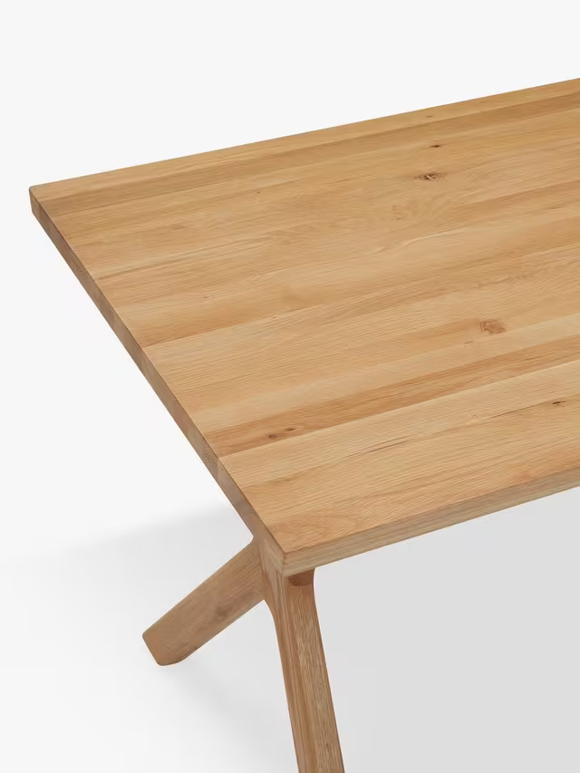 John Lewis Milton Fixed Dining Table, Oak