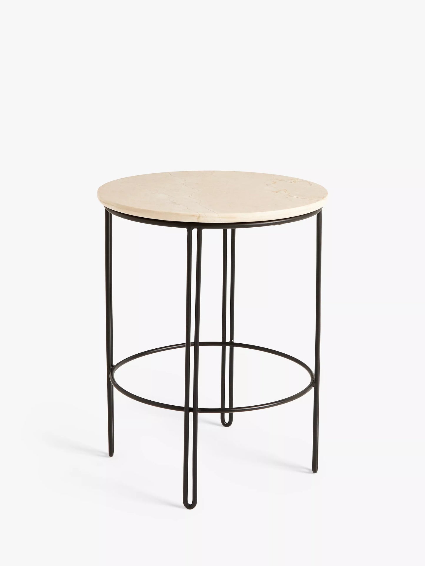 John Lewis Pin Side Table, Natural/Black
