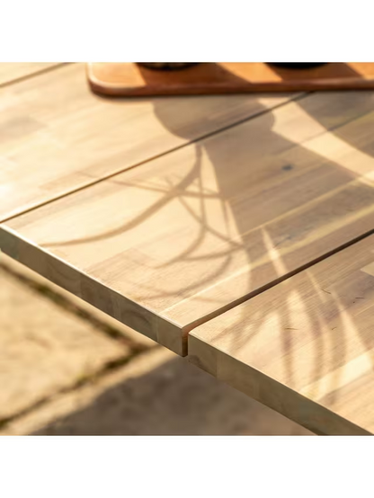 Gallery Direct Ponza Rectangular Garden Dining Table, 220cm Black Natural