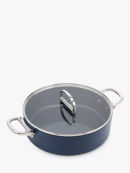Joseph Joseph Space Folding Handle Aluminium Non-Stick Shallow Casserole & Lid,