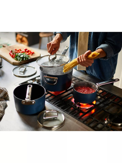 Joseph Joseph Space Folding Handle Non-Stick Saucepan & Accessories Set, 3 Piece