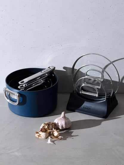 Joseph Joseph Space Folding Handle Non-Stick Saucepan & Accessories Set, 3 Piece