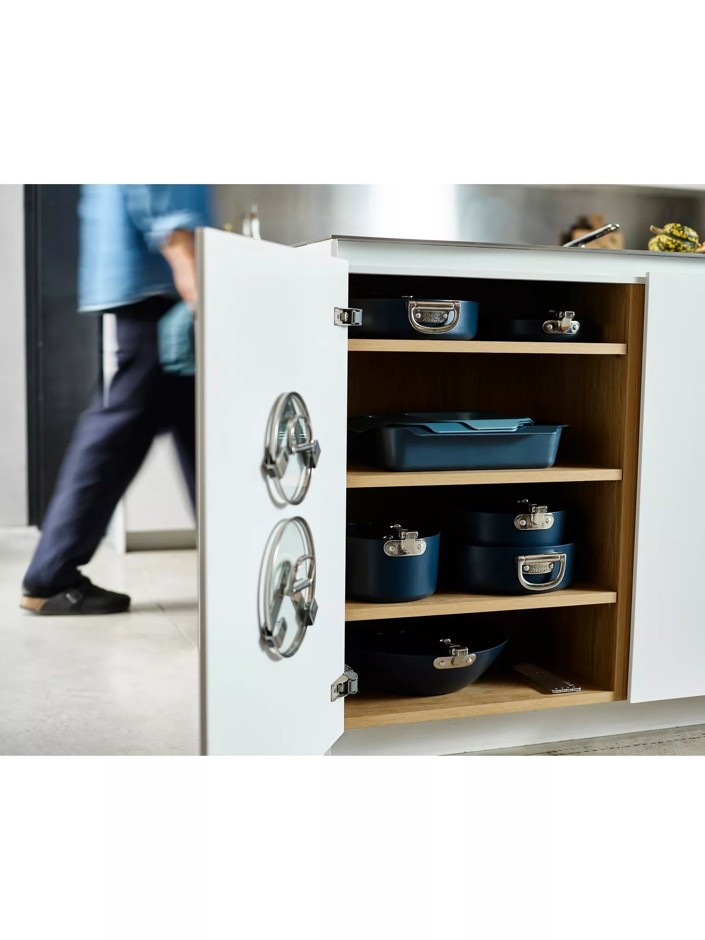 Joseph Joseph Space Folding Handle Non-Stick Saucepan & Accessories Set, 3 Piece