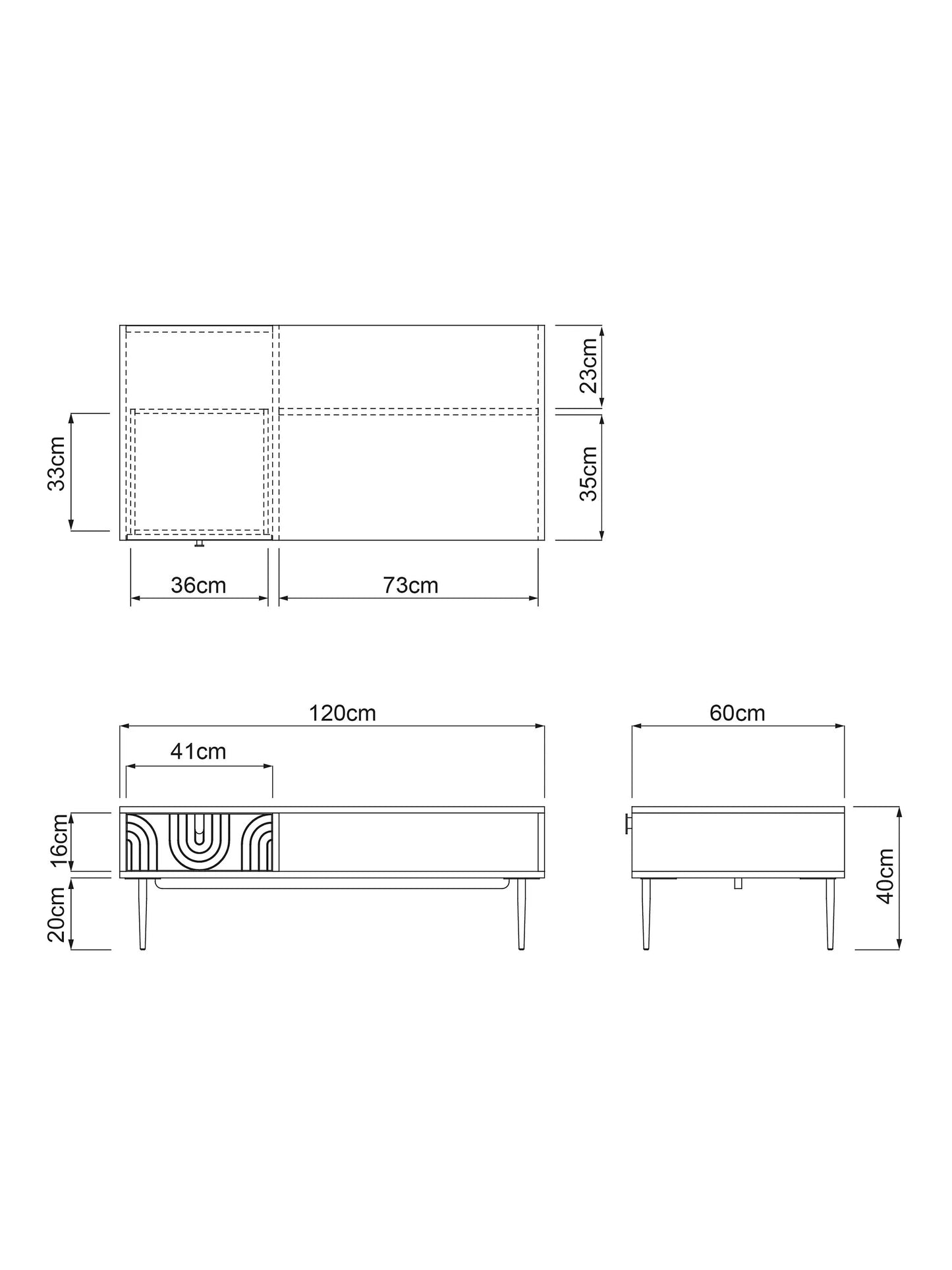 John Lewis Harvard Coffee Table, Walnut