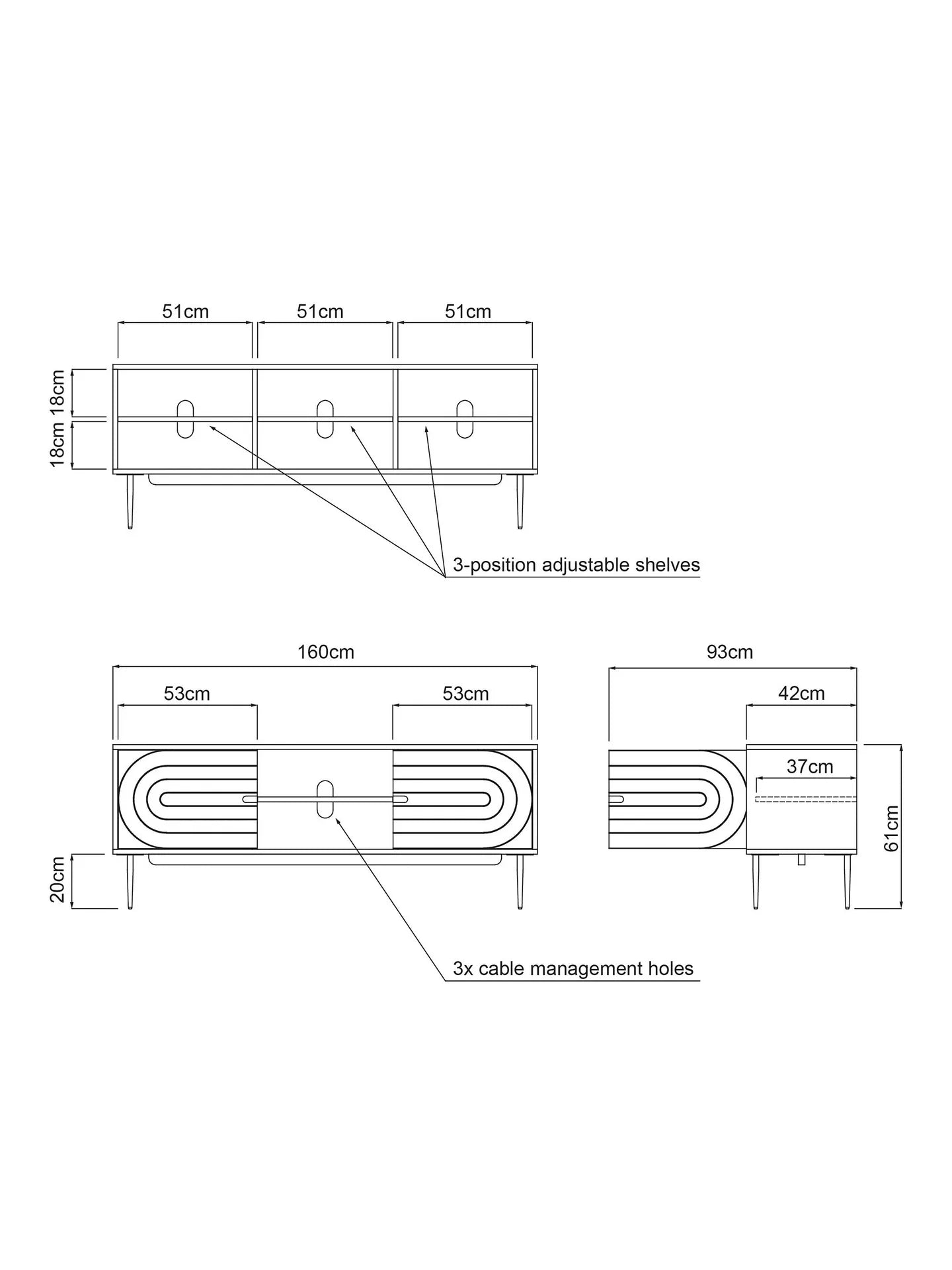 John Lewis Harvard Media Unit, Walnut