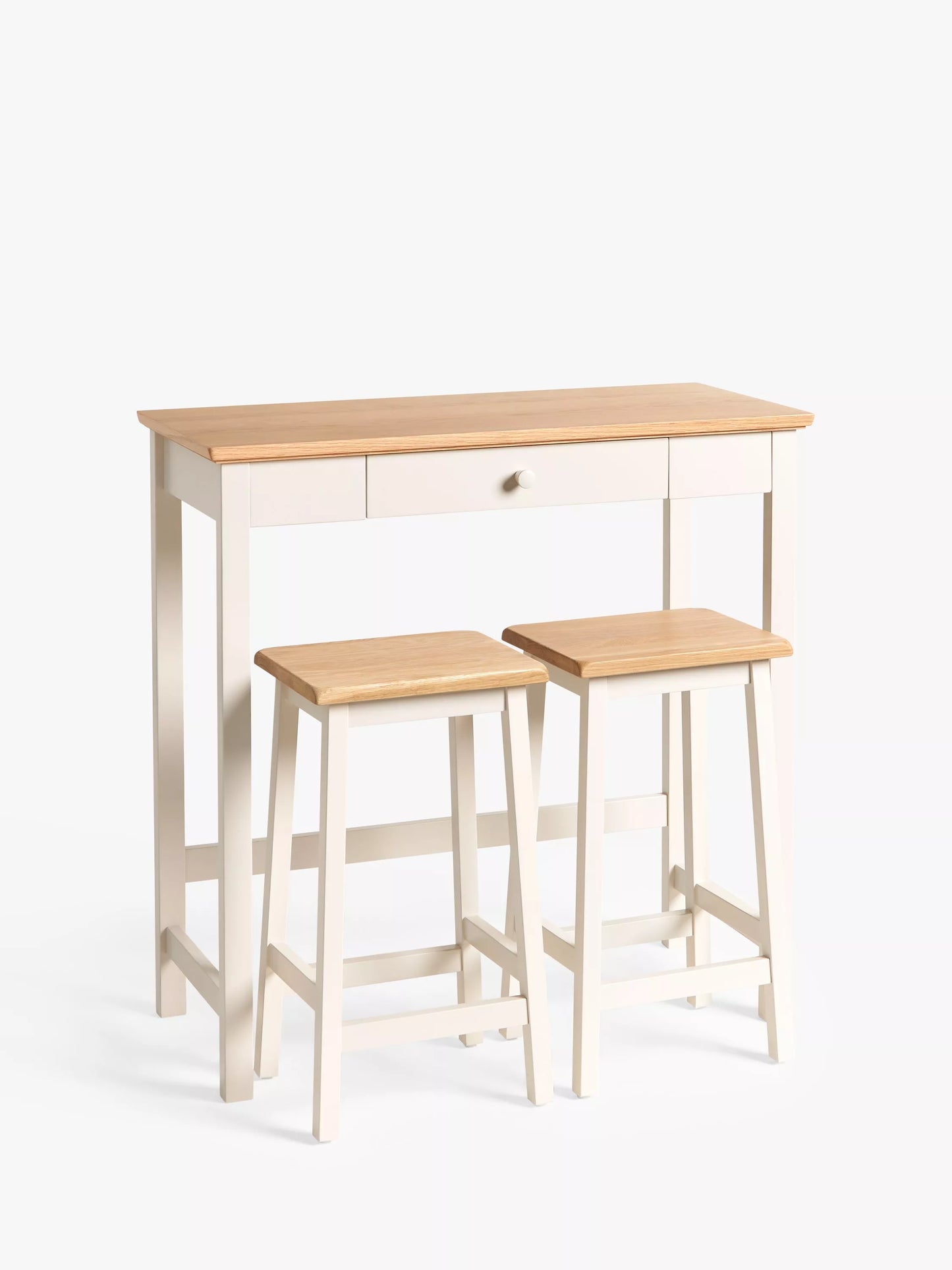 John Lewis Wilton Breakfast Bench with 2 Stools Linen