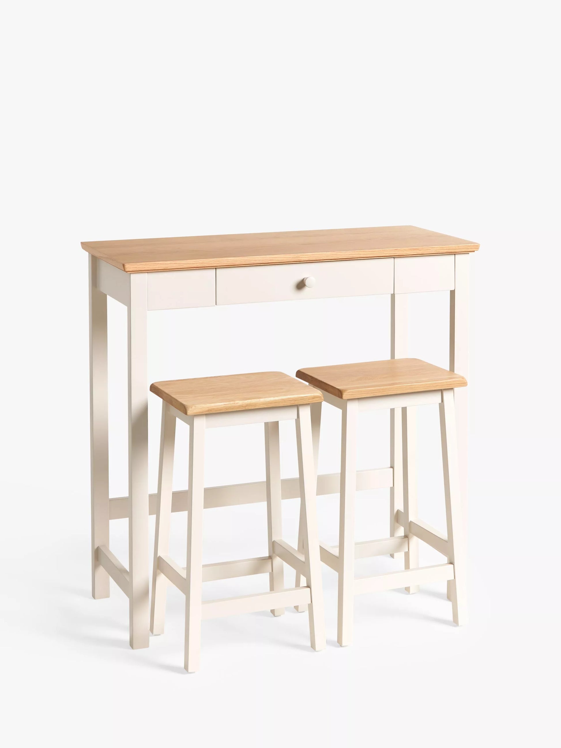 John Lewis Wilton Breakfast Bench with 2 Stools Linen