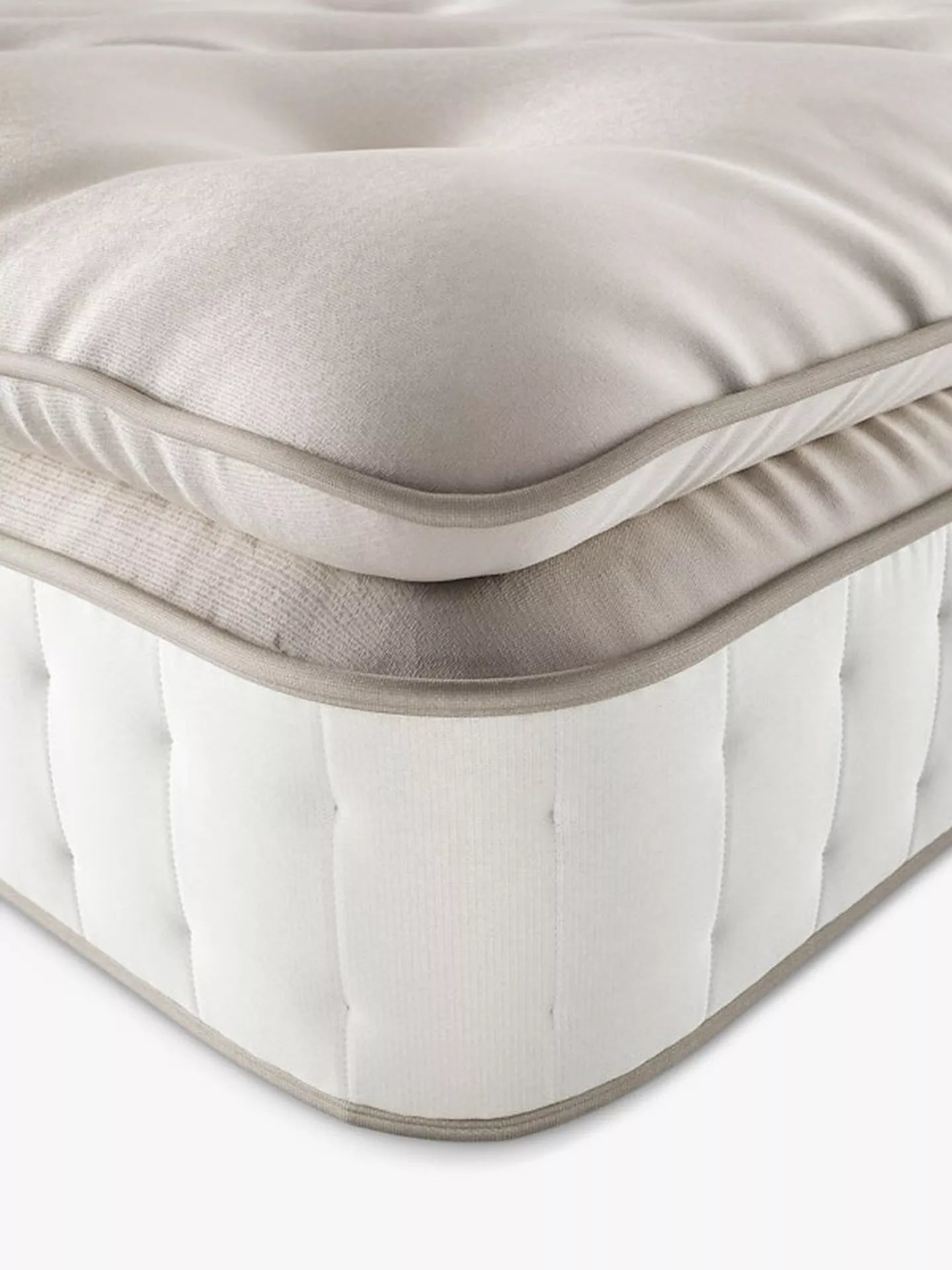 John Lewis Double Mattress British Natural Collection Herdwick Pillowtop 4250, Firmer Tension Pocket Spring