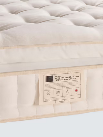 John Lewis British Pillowtop 4250, Double, Regular Tension Pocket Spring Mattress