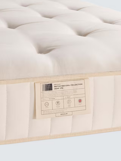 John Lewis British Natural Collection Hemp 2750 Mattress, Firmer Tension, Double