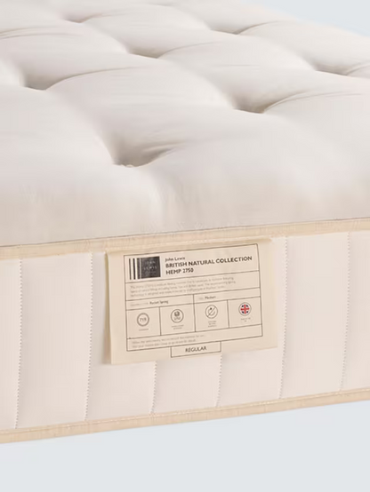 John Lewis British Natural Hemp 2750 Mattress Regular Double Bedroom