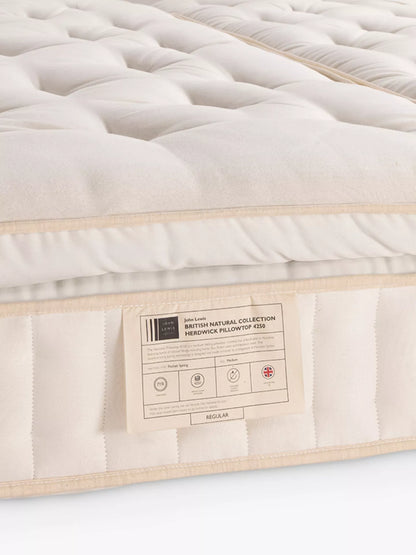 John Lewis King Size Mattress Pillow Top 4250 Zip & Link British Natural Herdwick