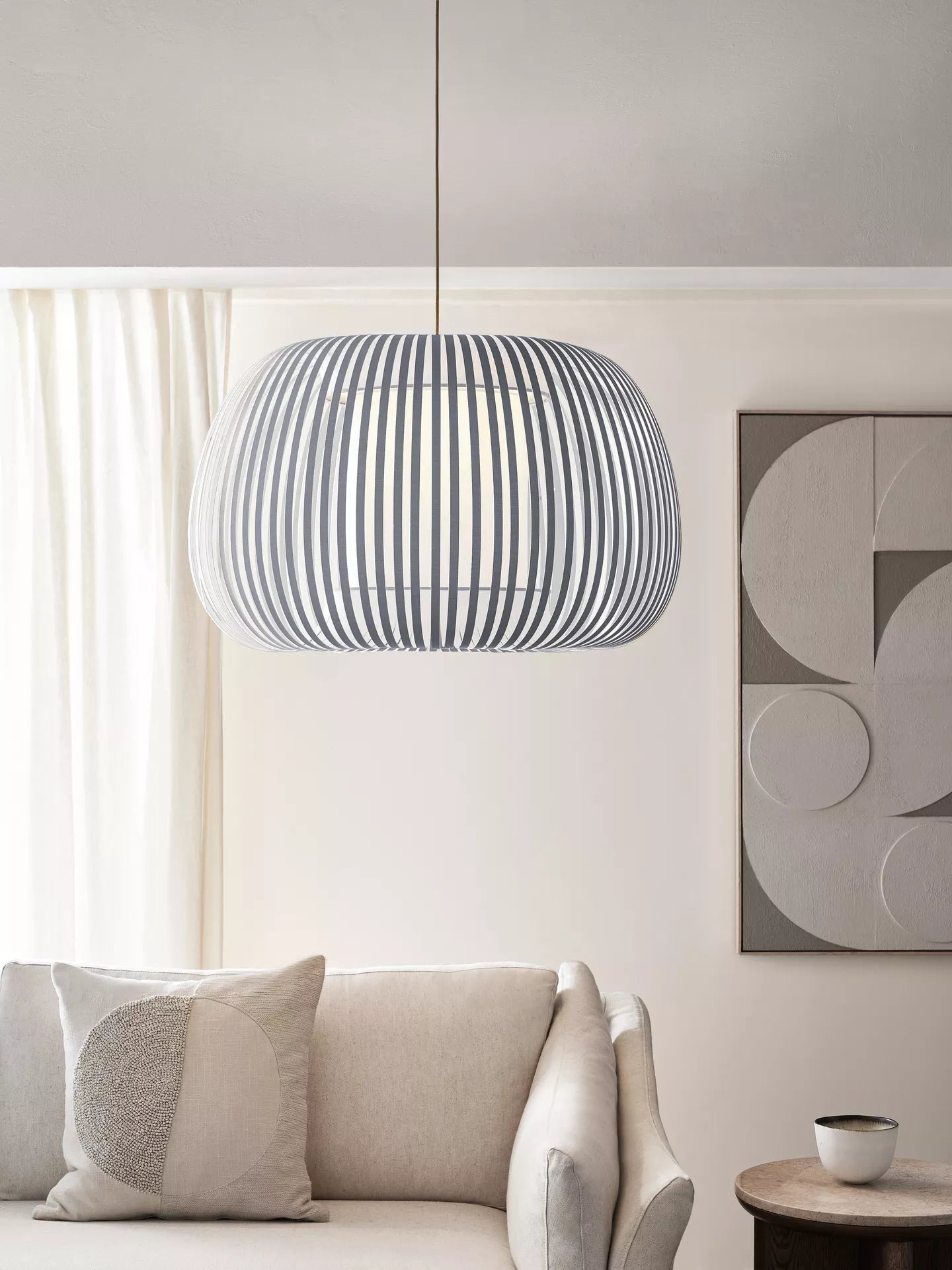 John Lewis Harmony XL Ribbon Ceiling Light, Grey