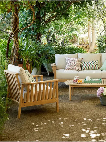 John Lewis Boardwalk 3-Seater Garden Sofa, FSC-Certified Acacia Wood Natural