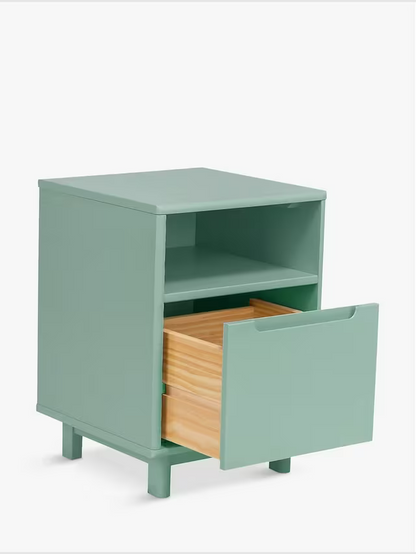 John Lewis Format 1 Drawer Bedside Table, Light Green