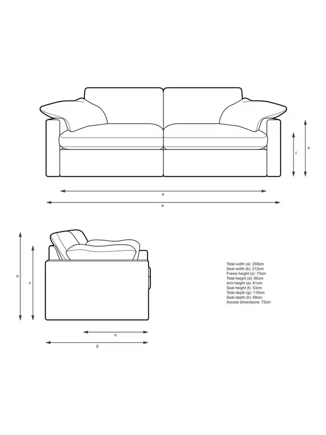 John Lewis Mellow Grand 4 Seater Sofa Aquaclean Sea Grass