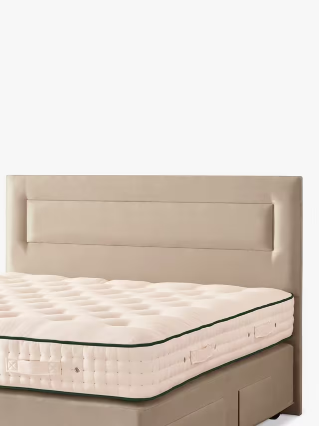 Vispring Juliet Full Depth Upholstered Headboard King Size Faux Suede Mink