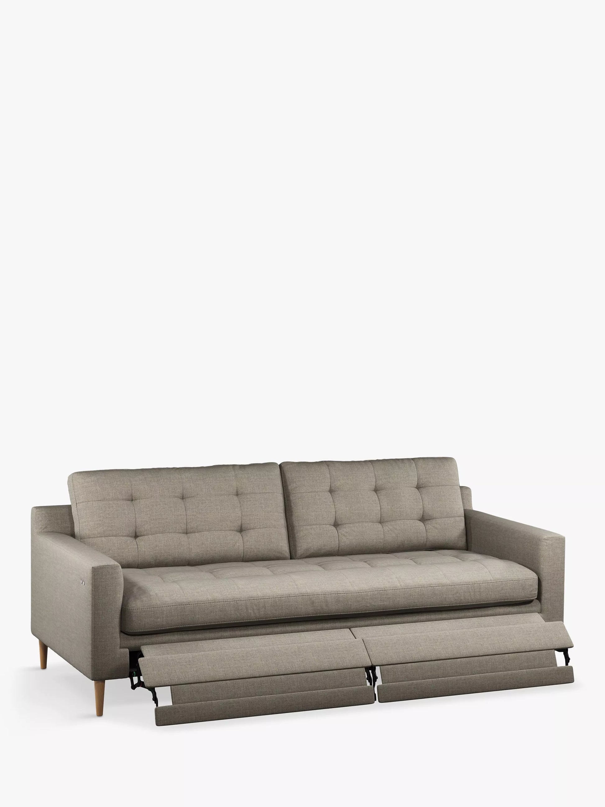 John Lewis Draper II Large 3 Seater Motion Sofa, Light Leg, Aquaclean Aston Natural