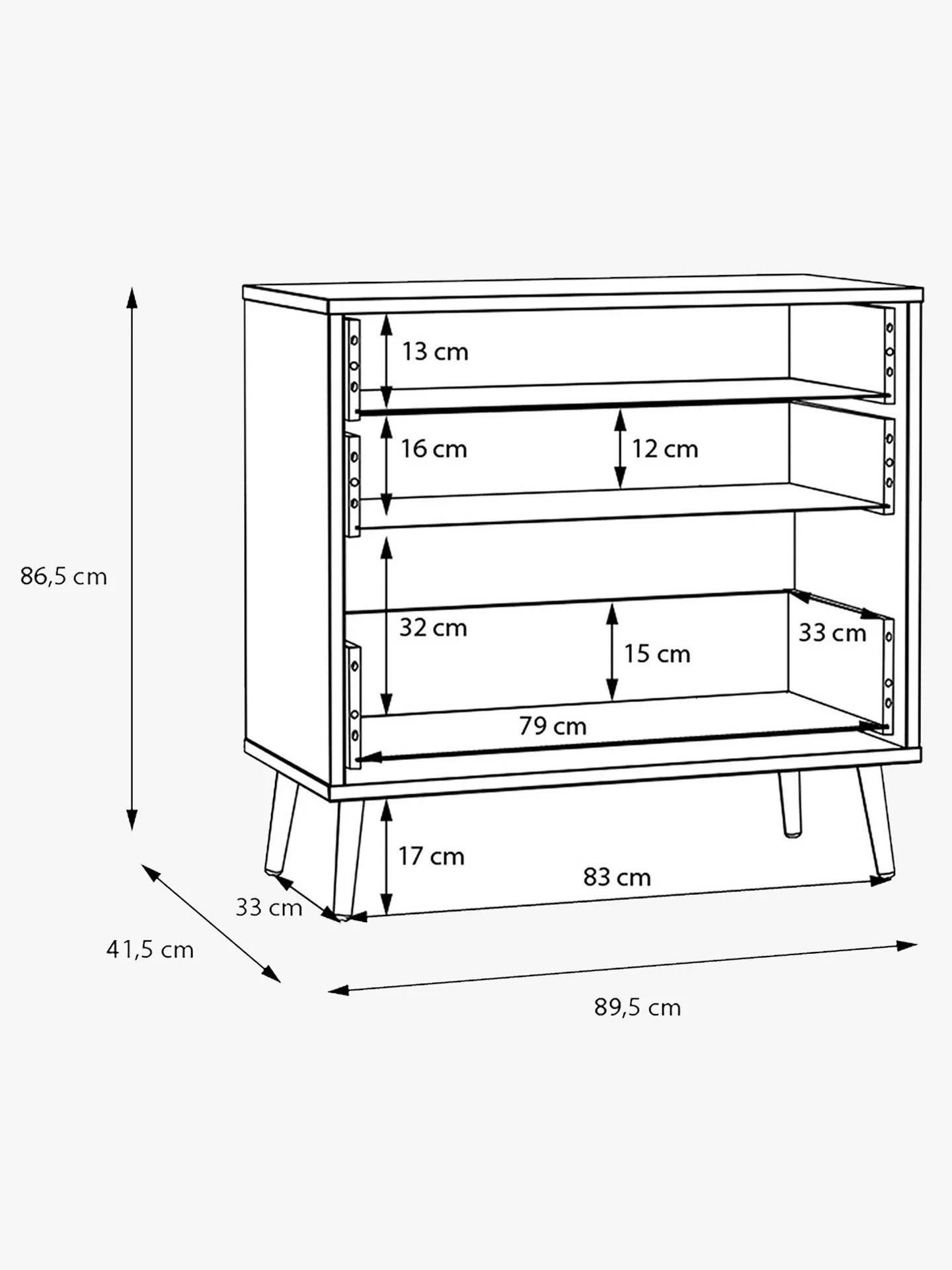 EasyKlix Harllson 3 Drawer Chest, Green/Oak