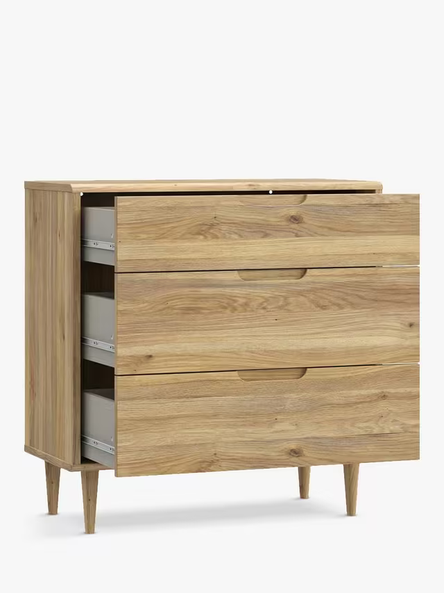 EasyKlix Sherbrooke 3 Drawer Chest Oak